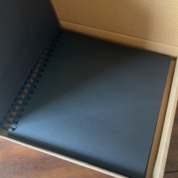 Scrapbook Brown Fabric Hardcover Cover Photo Pocket 40 Black Pages Vienrose - Picture 4 of 4